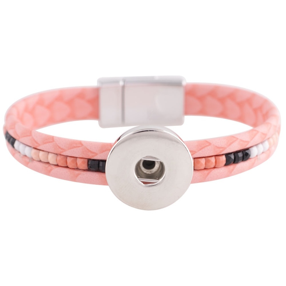 Snap Button Jewelry Coral Bracelet